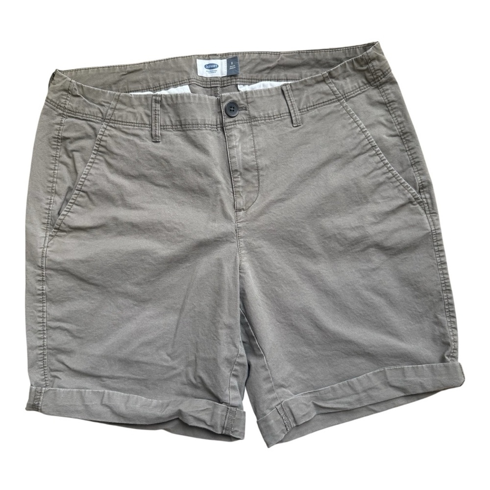 Old Navy Tan Bermuda Shorts Classic Cotton Blend